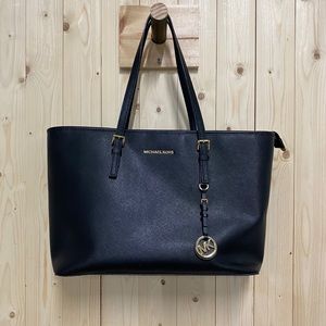 Michael Kors Jet set travel size black tote